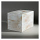 Parallelepiped funeral urn, smooth matte bronze white gold effect, 5 L s2