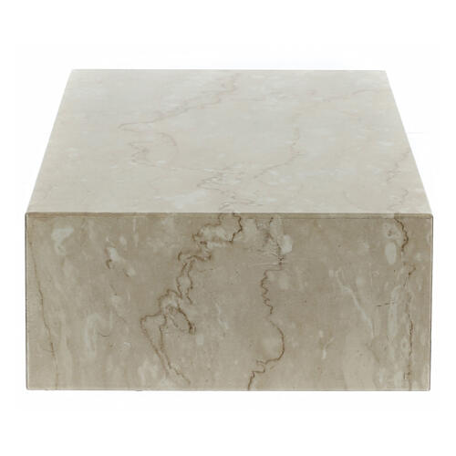 Cremation urn smooth book glossy Botticino marble effect 5L 3