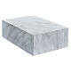 Smooth cremation urn, book-shaped, polished Carrara marble effect, 5 L s1