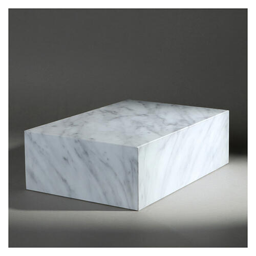 Urna cineraria libro liso efecto mármol Carrara lúcido 5L 2