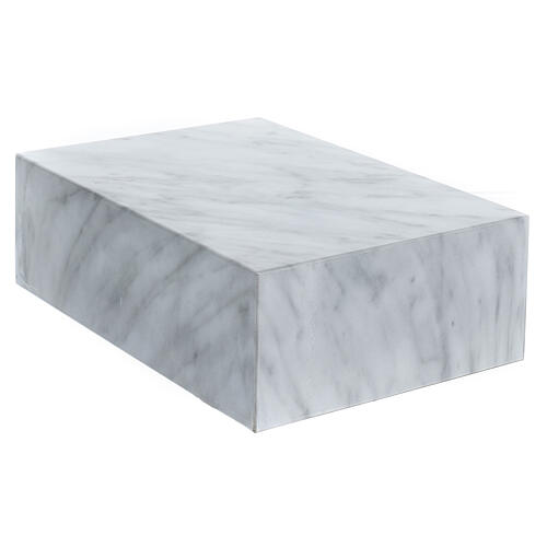 Urna funeraria libro liscio effetto marmo Carrara lucido 5L 1