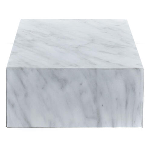 Urna funeraria libro liscio effetto marmo Carrara lucido 5L 3