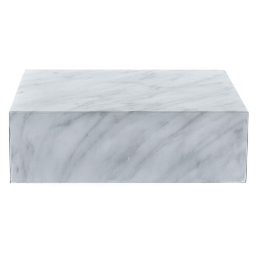 Urna funeraria libro liscio effetto marmo Carrara lucido 5L 4