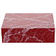 Book-shaped urn, smooth surface with red-veined marble finish, 5L s1