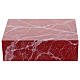 Urna cineraria libro liscio effetto marmo rosso venato lucido 5L s1