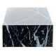 Cremation urn, book-shaped, polished black marble effect, smooth, 5 L s3