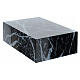 Funeral urn book smooth glossy black marble effect 5L s1