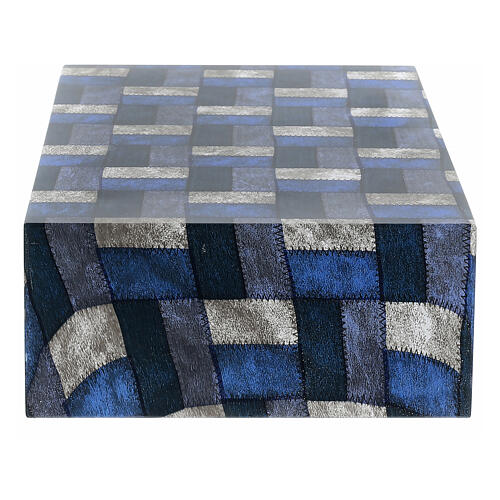 Urna kremacyjna - książka, gładka, efekt tkaniny w kwadraty, wyk. matowe, 5 L 3