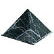 Urne cinéraire pyramide lisse effet marbre vert du Guatemala fin. brillante 5L s3