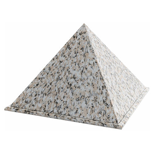 Ascheurne, Pyramidenform, glatte Oberfläche, Granit-Effekt, glänzend, 5L 3