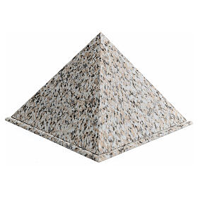 Smooth pyramid urn with polished granite effect 5L