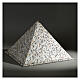 Smooth pyramid urn with polished granite effect 5L s2