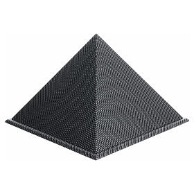 Ascheurne, Pyramidenform, glatte Oberfläche, Kohlefaser-Effekt, matt, 5L