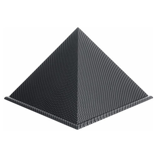 Pyramidal urn, smooth surface with matte carbon-kevlar look, 5L 1