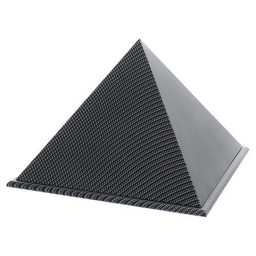 Pyramidal urn, smooth surface with matte carbon-kevlar look, 5L 3