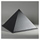 Pyramidal urn, smooth surface with matte carbon-kevlar look, 5L s2