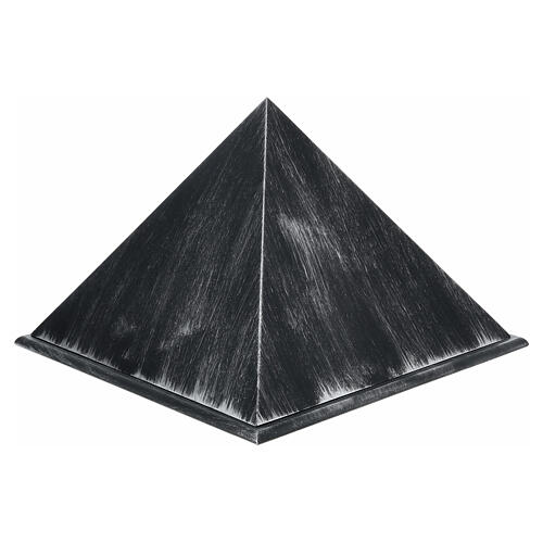Urne cinéraire pyramide lisse effet bronze aluminium fin. mate 5L 1