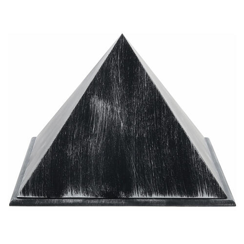 Smooth pyramid urn bronze effect matte aluminum 5L 3