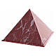 Pyramidal urn, smooth surface with polished red-veined marble finish, 5L s3