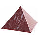 Urne pyramide lisse effet marbre rouge veiné satiné 5 L s3