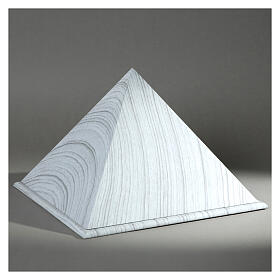 Ascheurne, Pyramidenform, glatte Oberfläche, Effekt von gebleichtem Eichenholz, matt, 5L