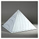 Urna cinerária pirâmide lisa efeito carvalho branqueado opaco 5L s2
