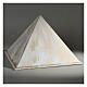 Smooth pyramid urn bronze effect matte white gold 5L s2