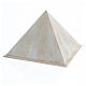 Smooth pyramid urn bronze effect matte white gold 5L s3