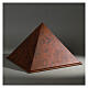 Pyramidal urn, smooth surface with matte root wood finish, 5L s2