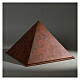 Smooth matte briar effect pyramid urn 5L s2
