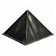 Urne cinéraire pyramide lisse effet bronze or fin. mate 5L s1