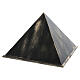 Urne cinéraire pyramide lisse effet bronze or fin. mate 5L s3