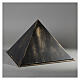 Urna cinerária pirâmide lisa efeito bronze ouro opaco 5L s2