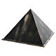 Urna cinerária pirâmide lisa efeito bronze ouro opaco 5L s3