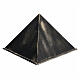 Pyramid cremation urn with matte gold bronze effect 5L s1