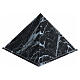 Smooth pyramidal urn, polished black marble effect, 5 L s1