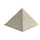 Pyramid cremation urn with shiny botticino effect 5L s1