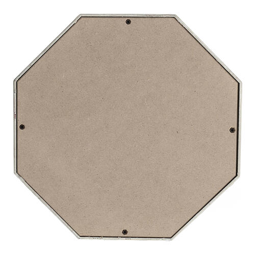 Octagon urn with shiny veined red marble effect 5L 4