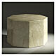Urne base octogonale lisse effet marbre Botticino brillant 5L s2