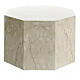 Octagon urn with glossy Botticino marble effect 5L s1
