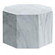 Smooth octogonal urn, polished Carrara marble look, 5L s1