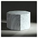 Smooth octogonal urn, polished Carrara marble look, 5L s2