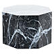 Smooth octagon urn with glossy black marble effect 5L s1