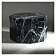 Smooth octagon urn with glossy black marble effect 5L s2