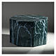 Smooth octogonal urn, polished Guatemala green marble look, 5L s2