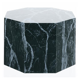 Octagon urn with glossy Guatemala green marble effect 5L