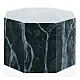 Octagon urn with glossy Guatemala green marble effect 5L s1