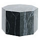 Octagon urn with glossy Guatemala green marble effect 5L s3
