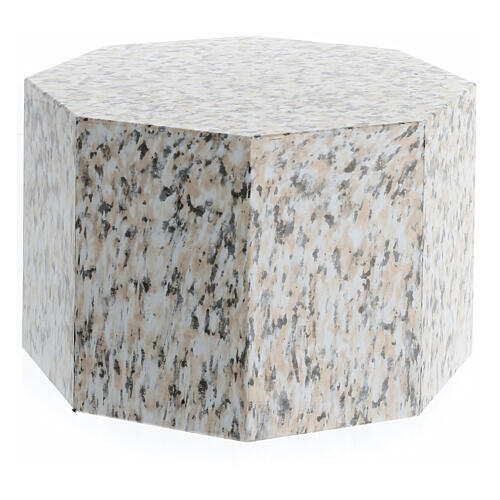 Smooth octagon urn with polished granite effect 5L 3