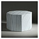 Smooth octogonal urn, matte bleached oak marble look, 5L s2